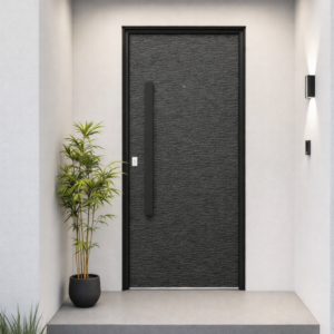 PUERTA PIVOTANTE TEXTURADA GRAFITO