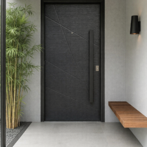 PUERTA LISA TEXTURADA 49 CON LINEAS DECORATIVAS