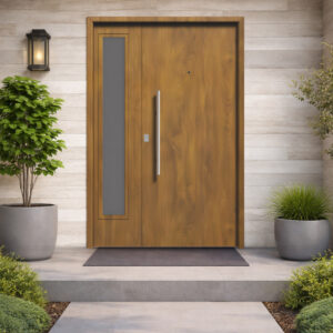 PUERTA LISA 49 ROBLE CON POSTIGO FIJO PAVIR
